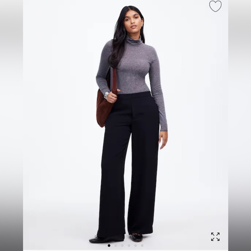 NWT Madewell Pull-on Straight Pants in Crepe